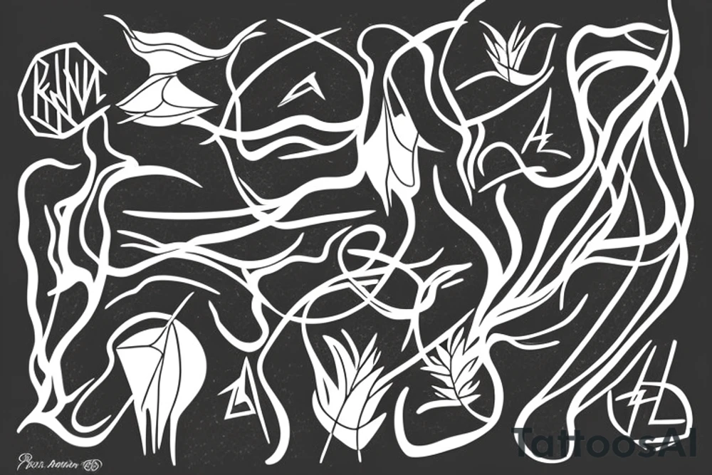 abstract art, thin lines, negative space, lightning, olive branch tattoo idea abstract art, thin lines, negative space, lightning, olive branch tattoo idea