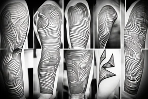 abstract art, thin lines, negative space, lightning, icarus tattoo idea