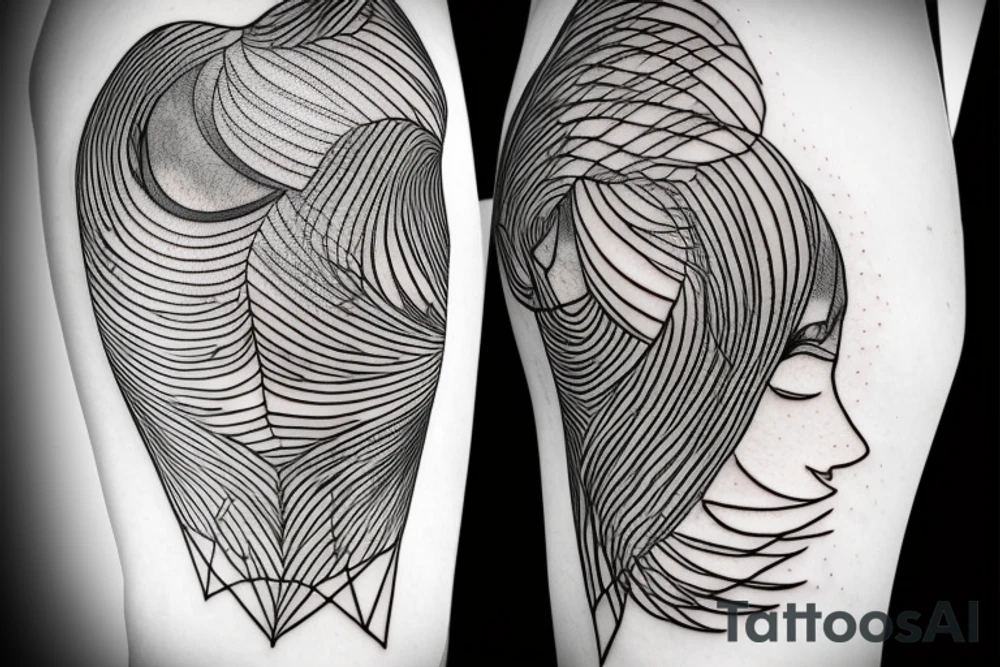 abstract art, thin lines, negative space, lightning, icarus, symmetrical tattoo idea abstract art, thin lines, negative space, lightning, icarus, symmetrical tattoo idea
