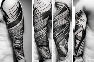 abstract art, thin lines, negative space, lightning, icarus, symmetrical tattoo idea
