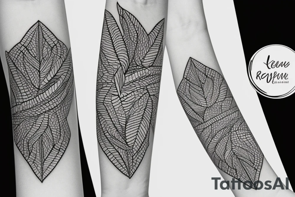 laurel leaf armband with a rectangle in the center tattoo idea