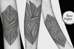 laurel leaf armband with a rectangle in the center tattoo idea