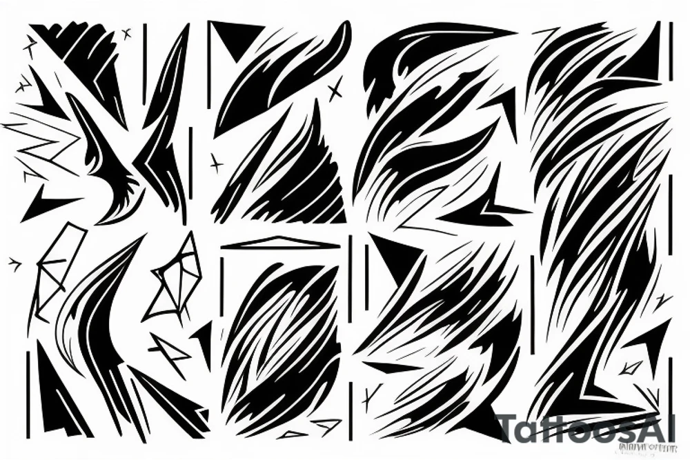 abstract art, thin lines, negative space, lightning, icarus, symmetrical tattoo idea abstract art, thin lines, negative space, lightning, icarus, symmetrical tattoo idea