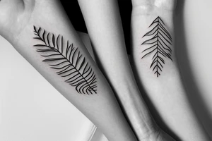 laurel leaf armband with a rectangle in the center tattoo idea