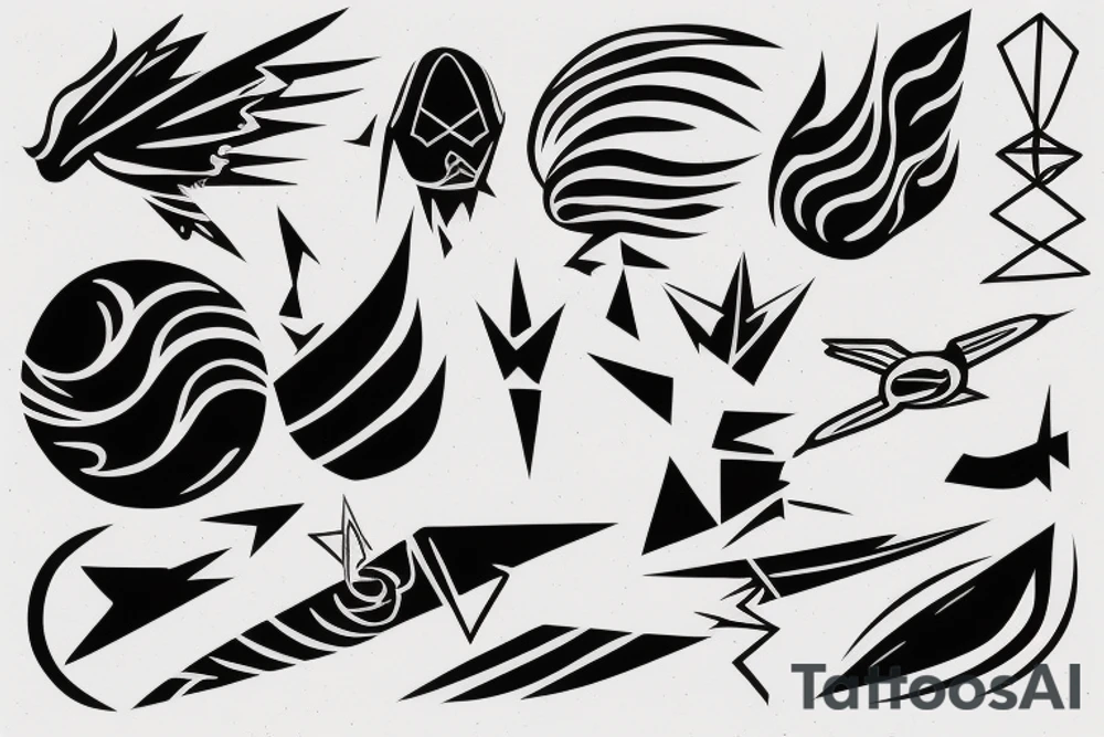 abstract art, thin lines, negative space, lightning, icarus, symmetrical tattoo idea abstract art, thin lines, negative space, lightning, icarus, symmetrical tattoo idea