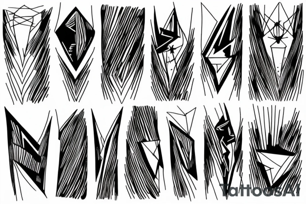 abstract art, thin lines, negative space, lightning, icarus, symmetrical tattoo idea abstract art, thin lines, negative space, lightning, icarus, symmetrical tattoo idea