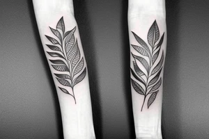 laurel leaf armband going around the full forearm tattoo idea