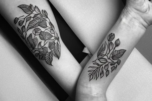 laurel wreath armband going around the full forearm tattoo idea