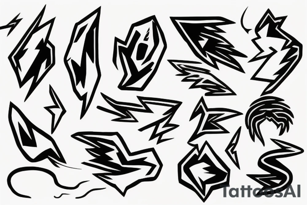 abstract art, thin lines, negative space, lightning, icarus tattoo idea abstract art, thin lines, negative space, lightning, icarus tattoo idea