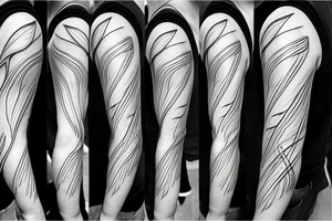 lightning, minimal, thin lines, detail, abstract random lines, luxurious, icarus tattoo idea