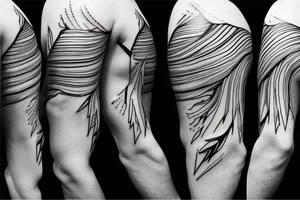 lightning, minimal, thin lines, detail, abstract random lines, icarus tattoo idea