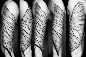 lightning, minimal, thin lines, detail, abstract random lines, icarus tattoo idea
