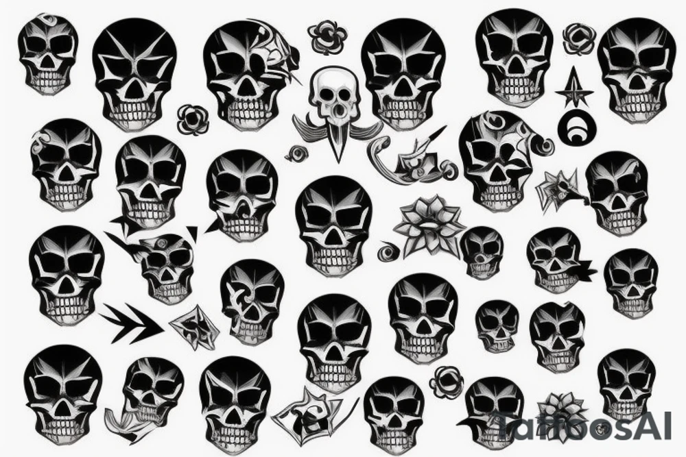 Skull tattoo idea