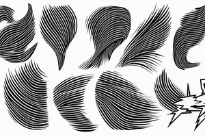 lightning, minimal, thin lines, detail, abstract random lines, icarus tattoo idea