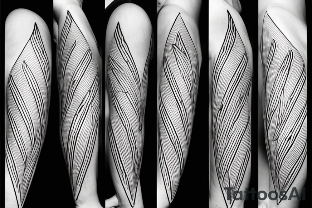 lightning, minimal, thin lines, detail, abstract random lines, icarus, Phoenician tribal tattoo idea