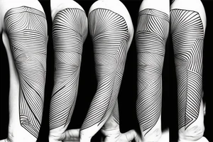 lightning, minimal, thin lines, detail, abstract random lines, icarus, Phoenician tribal tattoo idea
