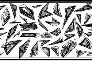 lightning, minimal, thin lines, detail, abstract random lines, icarus, Phoenician tribal tattoo idea