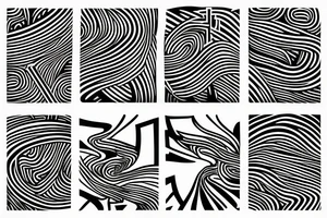 lightning, minimal, thin lines, detail, abstract random lines, icarus, Phoenician tribal tattoo idea