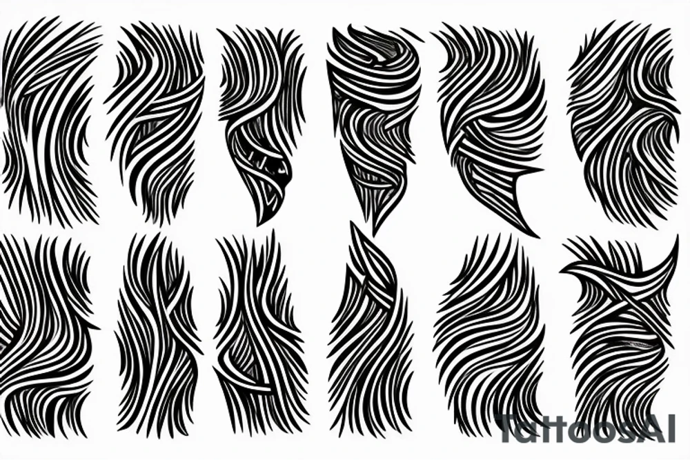 lightning, minimal, thin lines, detail, abstract random lines, icarus, Phoenician tribal tattoo idea