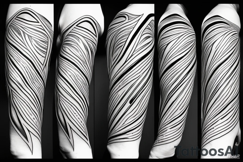 lightning, minimal, thin lines, detail, abstract random lines, icarus, Phoenician tribal tattoo idea