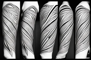 lightning, minimal, thin lines, detail, abstract random lines, icarus, Phoenician tribal tattoo idea