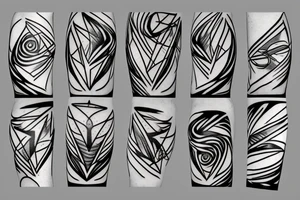 lightning, minimal, thin lines, detail, abstract random lines, icarus, Phoenician tribal tattoo idea