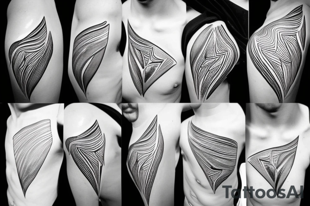 lightning, minimal, thin lines, detail, abstract random lines, icarus, Phoenician tribal tattoo idea