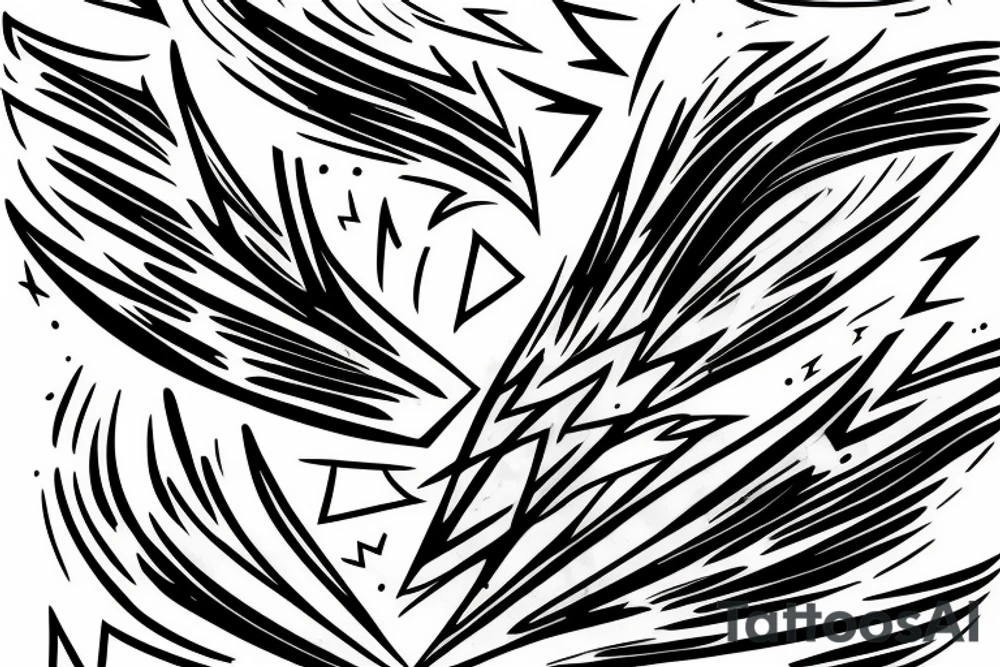 lightning, detail, abstract random lines, icarus, broken glass tattoo idea
