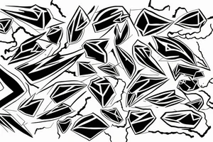 lightning, detail, abstract random lines, broken glass tattoo idea