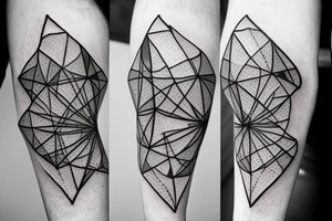 lightning, detail, abstract random lines, broken glass tattoo idea