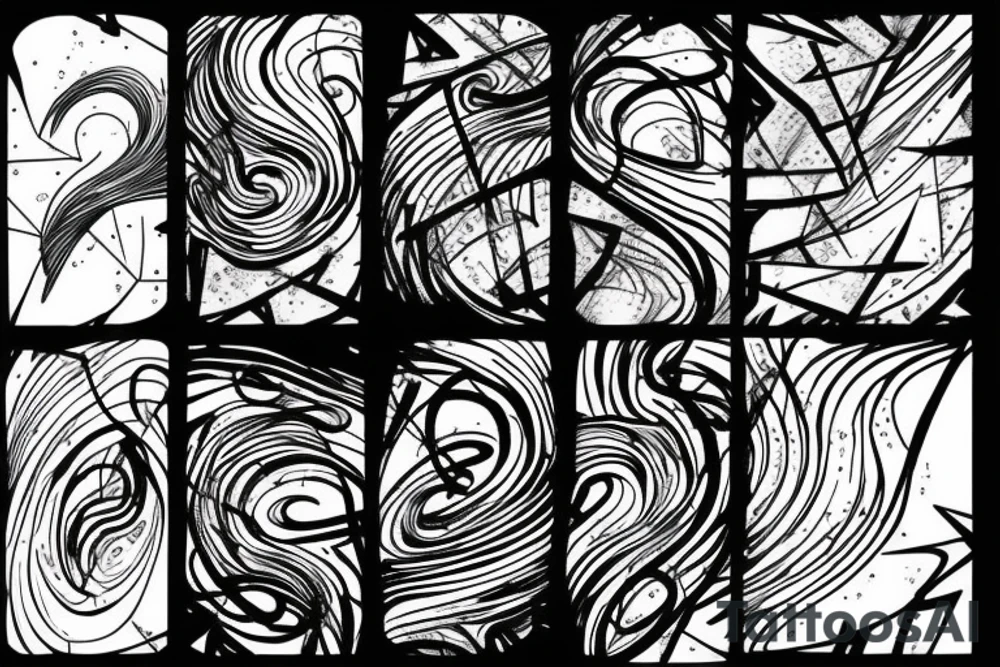 lightning, detail, abstract random lines, broken glass tattoo idea