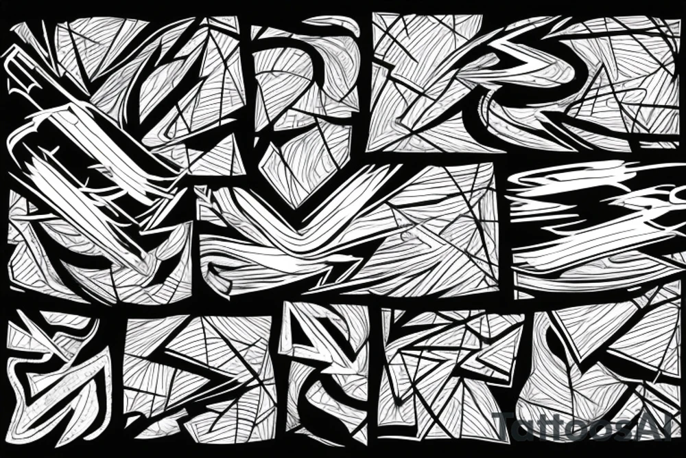 lightning, detail, abstract random lines, broken glass tattoo idea