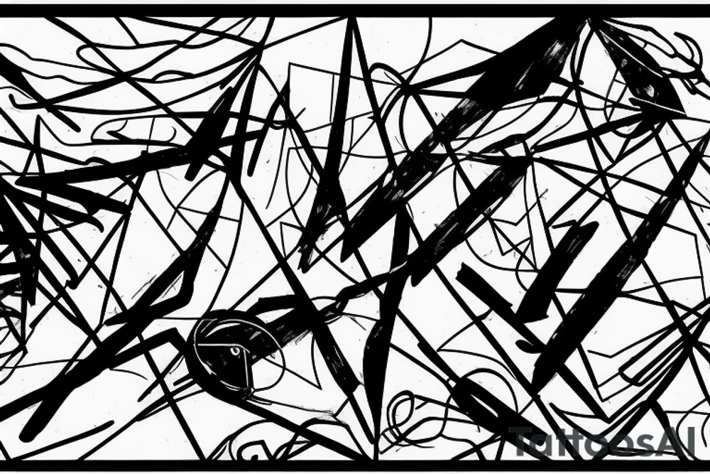 lightning, detail, abstract random lines, broken glass tattoo idea