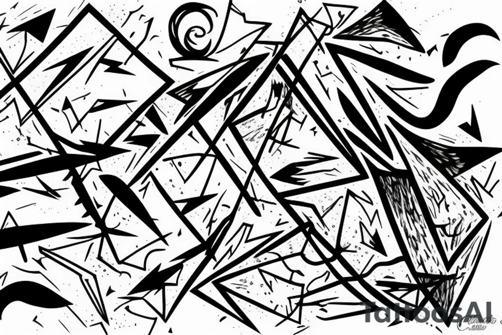 lightning, detail, abstract random lines, broken glass tattoo idea