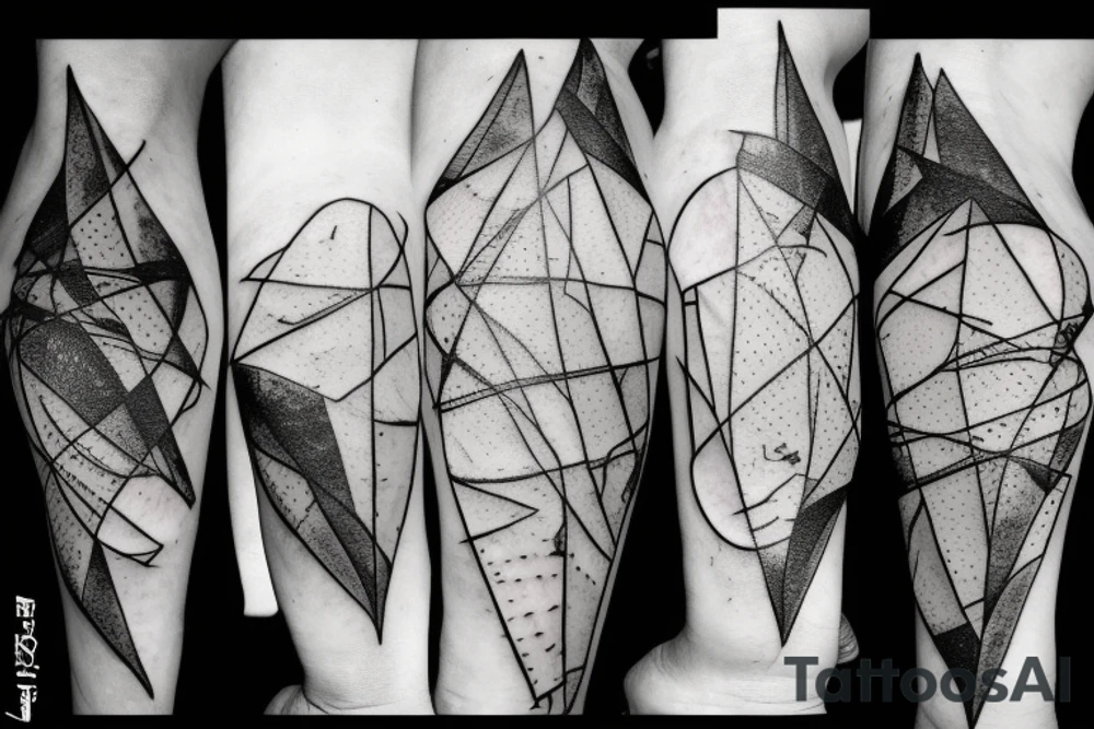 lightning, detail, abstract random lines, broken glass tattoo idea