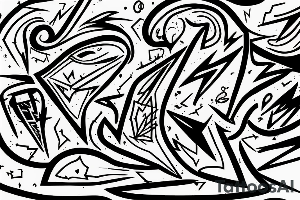 lightning, detail, abstract random lines, broken glass tattoo idea