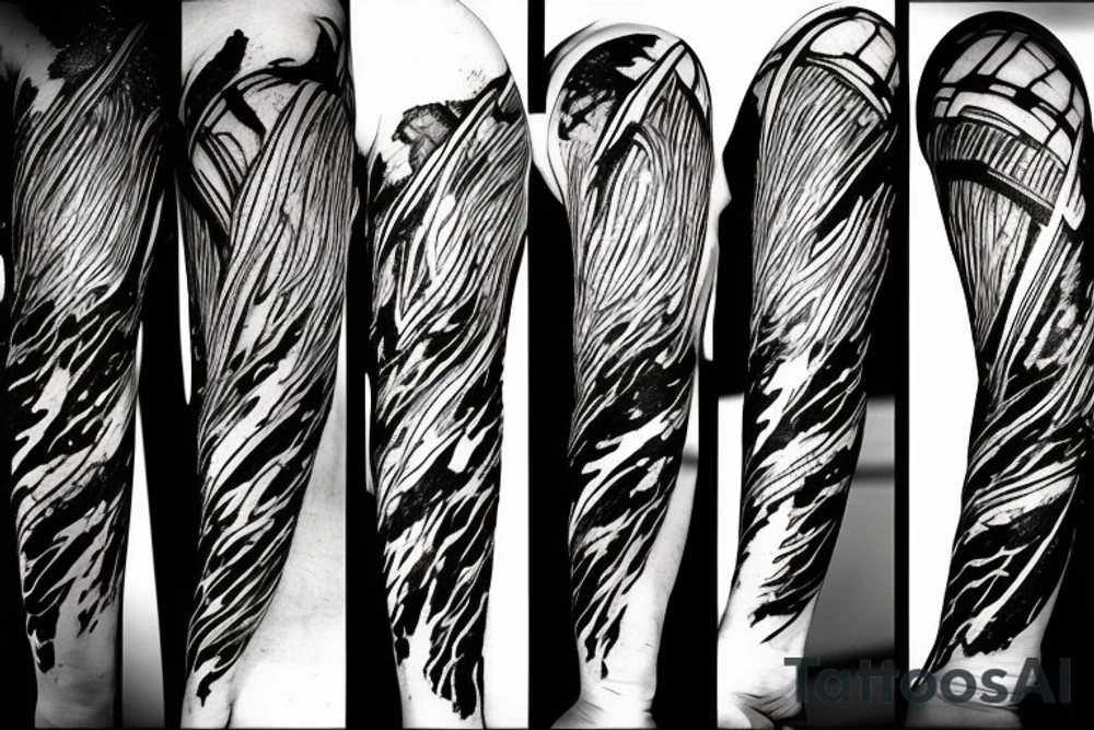 lightning, detail, abstract random lines, broken glass, icarus tattoo idea