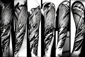 lightning, detail, abstract random lines, broken glass, icarus tattoo idea