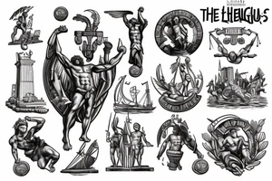 Hércules carrying the world with the city of Miami in the middle tattoo idea
