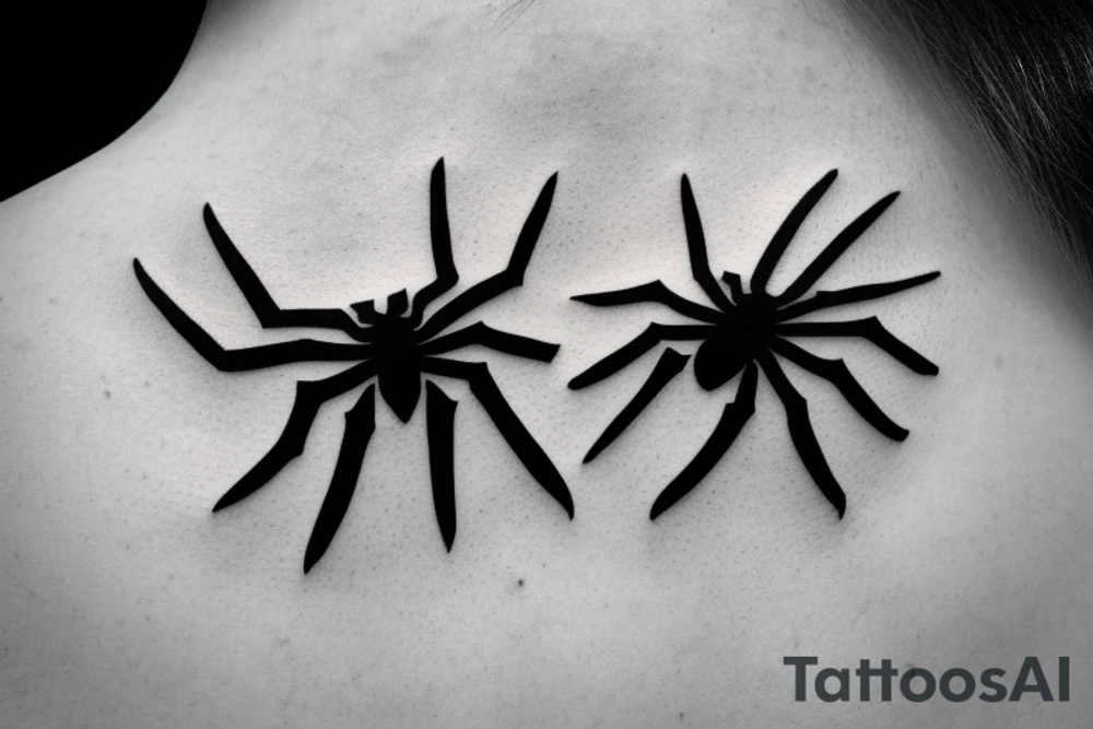 Small and minimalist tattoo of the Spiderman Symbol, similar of the one of the movie "The Amazing Spiderman". A Spider, similar to the Spider of the Andrew Garfield's Spiderman, which represents hope, resilience and protection tattoo idea