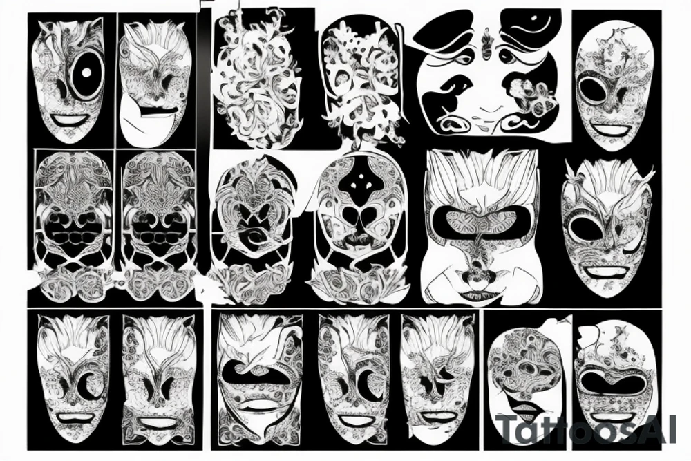 White Moonflower and emil mask tattoo idea
