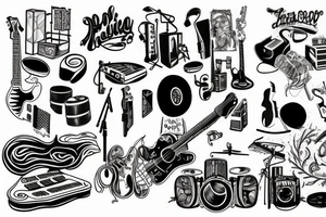 Live music tattoo idea