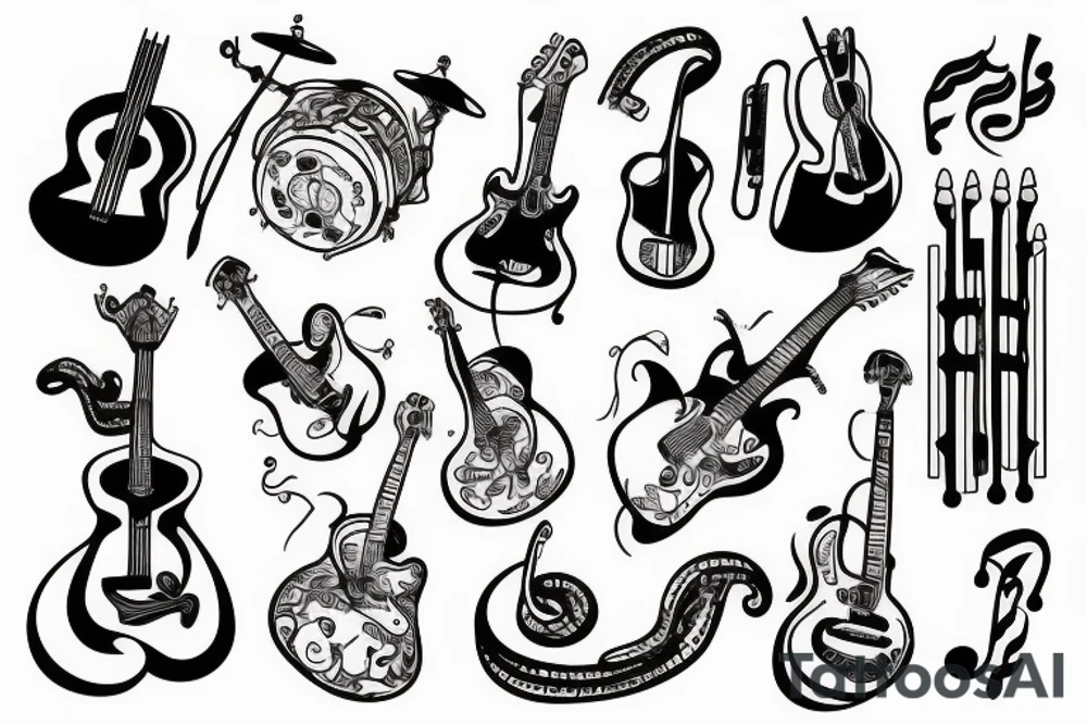 Live music tattoo idea
