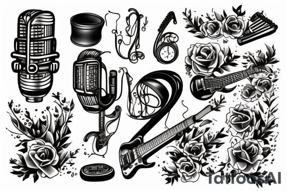 Live music tattoo idea