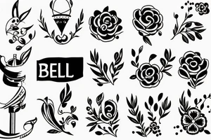 simple bell tattoo idea