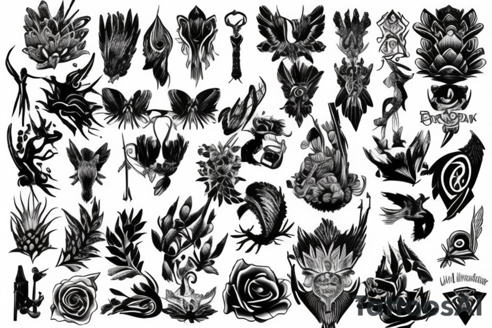 upper back piece tattoo idea