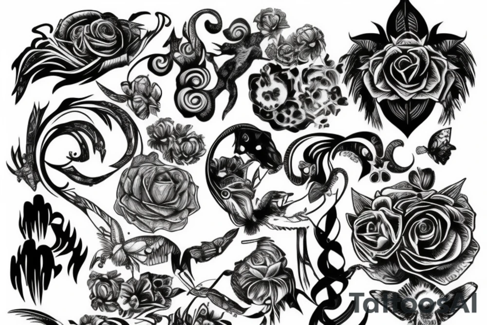 upper back piece tattoo idea