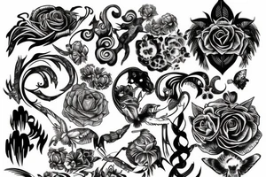 upper back piece tattoo idea
