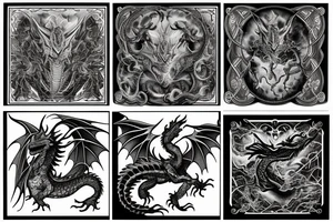 Dragon on chest tattoo idea