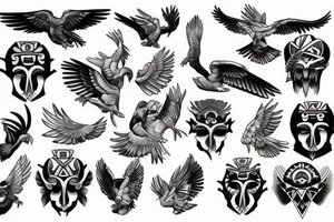 Peru metal condor joint tattoo idea